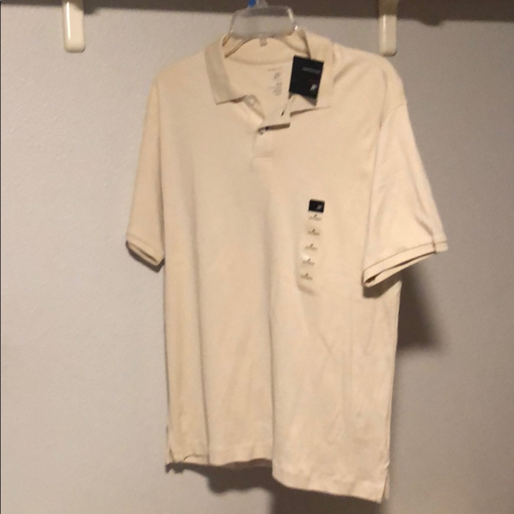 JF J. Ferrar Cream Polo Shirt